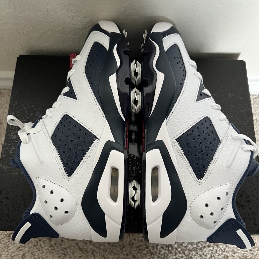 Nike Air Jordan Retro 6 G NRG Golf Shoes White/Navy DV1376-101 Men Size 7.5 New - Picture 7 of 9